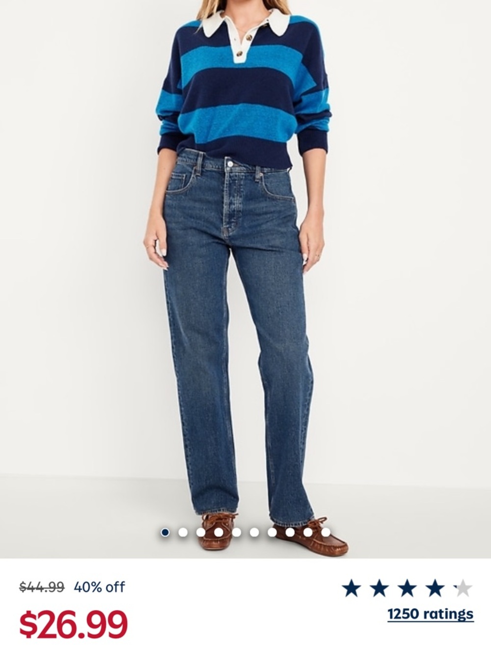 Old navy Classic High-Rise Straight Leg Jeans - Blue